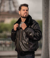 Immaculate Vegan - ASHOKA Paris Blouson Aviateur Roland homme noir