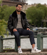 Immaculate Vegan - ASHOKA Paris Blouson Aviateur Roland homme noir
