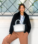 Immaculate Vegan - ASHOKA Paris Blouson femme Vickie noir - suédine doublée de fausse fourrure