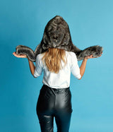 Immaculate Vegan - ASHOKA Paris Écharpe à capuche Suzon en fourrure vegan renard argenté Unique