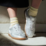 Immaculate Vegan - Zeta Shoes Delta Women's Recycled Vegan Suede Sneakers | Silver