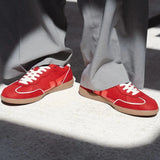 Immaculate Vegan - Zeta Shoes Delta Unisex Recycled Vegan Suede Sneakers | Garnet