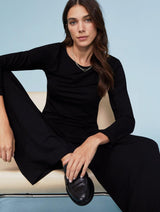 Immaculate Vegan - Baukjen May Top with LENZING™ ECOVERO™ 10 (UK Size 10) / Caviar Black