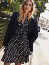 Immaculate Vegan - Baukjen Odile Dress with LENZING™ ECOVERO™ 16 (UK Size 16) / Black Ikat Geo