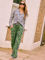Immaculate Vegan - Baukjen Elin Trousers 6 (UK Size 6) / Green Foliage
