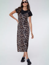 Immaculate Vegan - Baukjen Kat Dress with TENCEL™ 8 (UK Size 8) / Brown Leopard