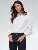 Immaculate Vegan - Baukjen Annika TENCEL™ Blouse | Pure White