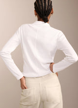 Immaculate Vegan - Baukjen Baukjen Essentials Organic Zip Collar Top | Antique White