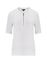 Immaculate Vegan - Baukjen Baukjen Essentials Ribbed Organic Cotton Zip Top | Pure White