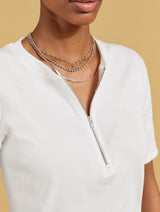 Immaculate Vegan - Baukjen Baukjen Essentials Ribbed Organic Cotton Zip Top | Pure White