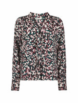Immaculate Vegan - Baukjen Effie LENZING™ ECOVERO™ Printed Tie Neck Blouse | Beige Animal Print Beige Animal Print / UK18 / EU46 / US14