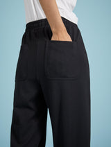 Immaculate Vegan - Baukjen Billie Ponte LENZING™ ECOVERO™ Carrot Leg Trousers | Caviar Black