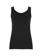 Immaculate Vegan - Baukjen Brenna Scoop Neck LENZING™ ECOVERO™ Jersey Vest Top | Caviar Black