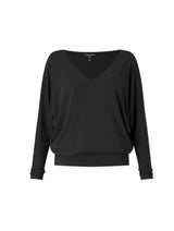 Immaculate Vegan - Baukjen Ella LENZING™ ECOVERO™ Relaxed V-Neck Top | Caviar Black Caviar Black / UK18 / EU46 / US14