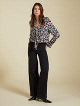 Immaculate Vegan - Baukjen Effie LENZING™ ECOVERO™ Printed Tie Neck Blouse | Beige Animal Print