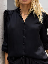 Immaculate Vegan - Baukjen Evelyn Satin Frill Neck Blouse