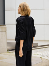 Immaculate Vegan - Baukjen Evelyn Satin Frill Neck Blouse