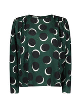 Immaculate Vegan - Baukjen Dottie Livaeco Viscose Printed Blouse | Green Shadow Spot Green Shadow Spot / UK6 / EU34 / US2