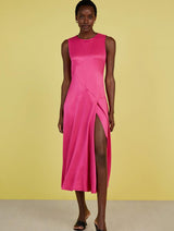 Immaculate Vegan - Baukjen Soleil Ecojilin Dress Hyper Pink / 10 (UK Size 10)