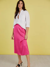 Immaculate Vegan - Baukjen Lilianna Ecojilin Skirt Hyper Pink / 18 (UK Size 18)