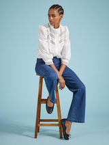 Immaculate Vegan - Baukjen Isamaya Organic Cotton Broderie Detail Blouse