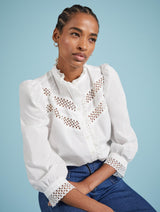 Immaculate Vegan - Baukjen Isamaya Organic Cotton Broderie Detail Blouse