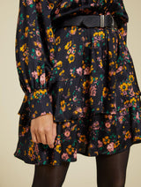 Immaculate Vegan - Baukjen Isolde LENZING™ ECOVERO™ Printed Mini Dress | Black Vintage Floral