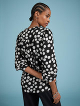 Immaculate Vegan - Baukjen Jaqueline LENZING™ ECOVERO™ Printed Blouse | Black Painted Polka