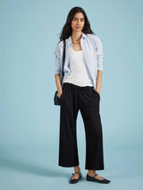 Immaculate Vegan - Baukjen LENZING™ ECOVERO™ Jersey Cropped Palazzo Trousers | Caviar Black