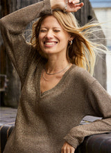 Immaculate Vegan - Baukjen Lyra Sparkle V-Neck Jumper