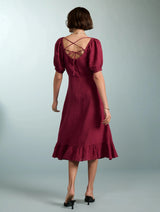 Immaculate Vegan - Baukjen Nancy Linen Dress | Raspberry