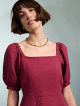 Immaculate Vegan - Baukjen Nancy Linen Dress | Raspberry