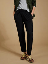 Immaculate Vegan - Baukjen Neath LENZING™ ECOVERO™ Jersey Tapered Trousers | Caviar Black