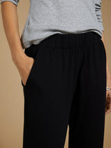 Immaculate Vegan - Baukjen Neath LENZING™ ECOVERO™ Jersey Tapered Trousers | Caviar Black