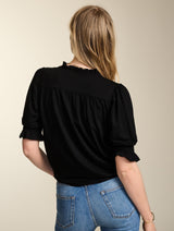 Immaculate Vegan - Baukjen Noa LENZING™ ECOVERO™ Blouse | Caviar Black