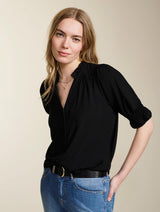 Immaculate Vegan - Baukjen Noa LENZING™ ECOVERO™ Blouse | Caviar Black