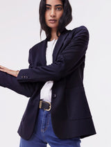 Immaculate Vegan - Baukjen Alanis LENZING™ ECOVERO™ Jacket | Classic Navy UK14 / EU42 / US10 / Classic Navy