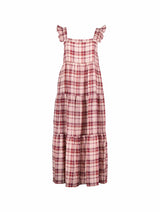 Immaculate Vegan - Baukjen Katie Linen Dress | Burgundy Check UK6 / EU34 / US2 / Burgundy Check