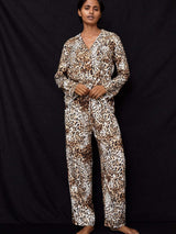 Immaculate Vegan - Baukjen Mia LENZING™ ECOVERO™ Pyjamas | Natural Leopard UK6 / EU34 / US2 / Natural Leopard