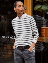 Immaculate Vegan - Baukjen Ashley Organic Cotton Top | Soft White & Grey Stripe UK6 / EU34 / US2 / Soft White & Grey Stripe