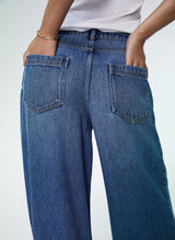 Immaculate Vegan - Baukjen Wide Leg TENCEL™ Slouchy  Jeans | Mid Indigo