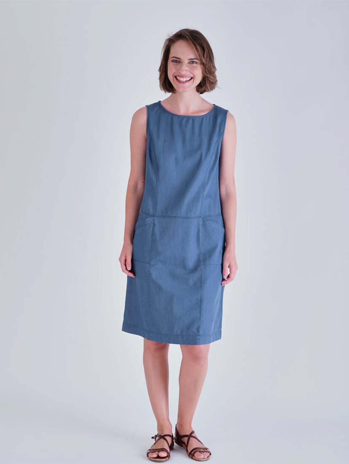 BIBICO - Nina Cotton Pinafore Dress | Denim BIBICO - Nina Cotton Pinafore Dress | Denim