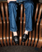 Immaculate Vegan - BIKKOU 4:00pm Conf Call Vegan Leather Loafers | Black & Silver