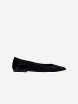 Immaculate Vegan - BIKKOU 10:30am Running Between Offices Vegan Leather Flats | Black UK3 / EU36 / US5