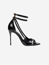 Immaculate Vegan - BIKKOU 2am Dancing in the Club Fuchsia Vegan Strappy Heels | Black UK3 / EU36 / US5