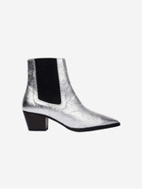 Immaculate Vegan - BIKKOU 3pm Friday Rocks! Vegan Piñatex Ankle Boots | Metallic Silver UK3 / EU36 / US5