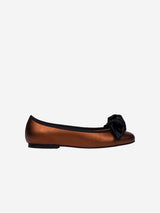 Immaculate Vegan - BIKKOU 9:30am Hearing in Court Vegan Leather Bow Flats | Bronze UK3 / EU36 / US5