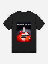 Immaculate Vegan - Eloquere No Music No Soul Rock Women's Style T-Shirt | Multiple Colours