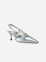 Immaculate Vegan - BLOOM Alice Iridescent Blue High Heels