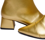 Immaculate Vegan - BLOOM DAHLIA FLAT HEELS BOOTS APPLE GOLD